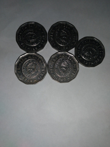 Colección De 5 Monedas Antiguas.  La Primera Moneda Patria 