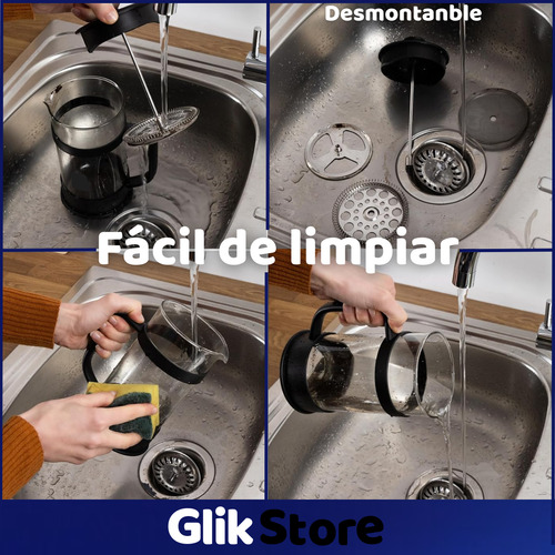 Cafetera Prensa Francesa Embolo Manual 1000ml Grande Calidad Negro
