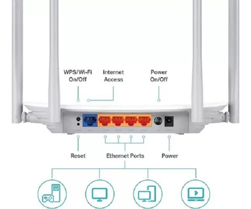 Router Dual Band Tp-link Archer A54 Ac1200 / 4 Antenas 300mb
