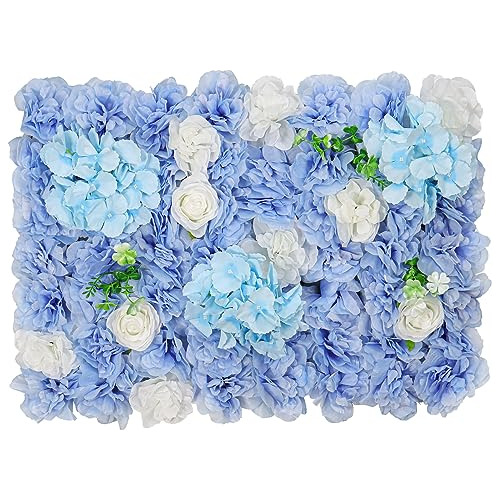 Paneles De Pared De Flores Artificiales Azules Rosas De...