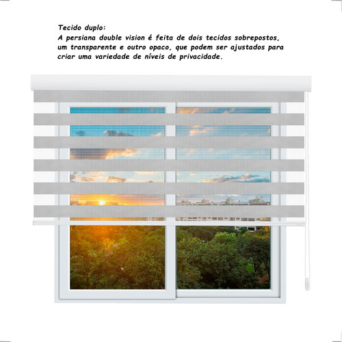 Persiana Rolo Double Vision, Zebra Bando1,97(lar) X1,70alt)