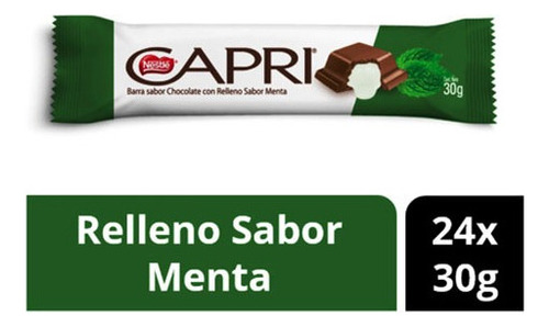 Chocolate Capri Sabor Menta Con 24 Unidades