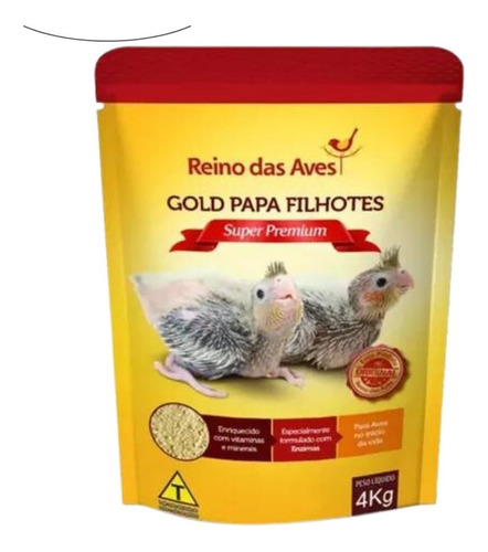 Papa Papinha Para Filhotes De Pássaros Reino Das Aves 4kg