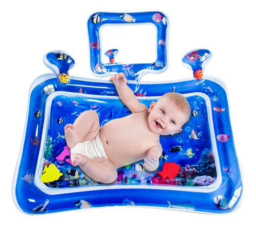 Tapete De Agua Inflable Pvc Para Bebés Con Espejo, Centro De