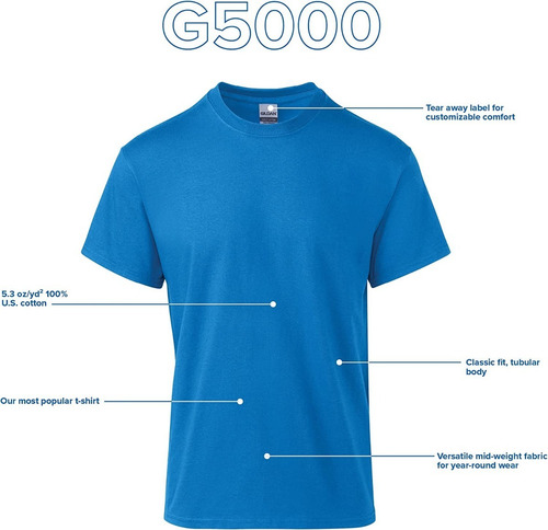 Camiseta Para Caballero Playera Gildan Algodón Set De 2