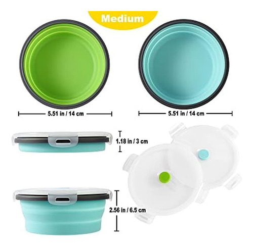 Pack 2 Tazones Plegables Para Perros, Comodidad En Viaje