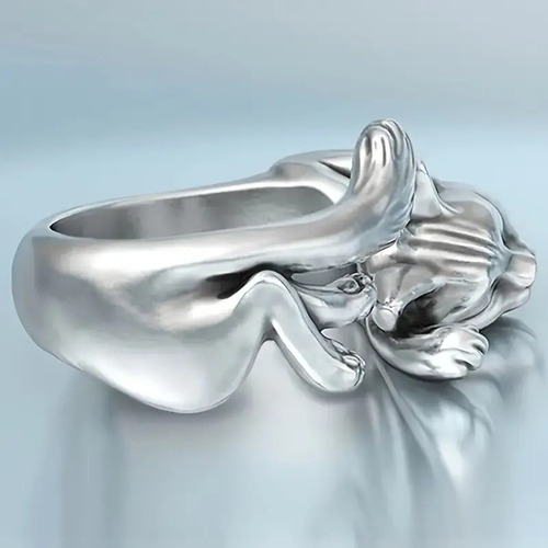 Anillo Ajustable En Forma De Gato