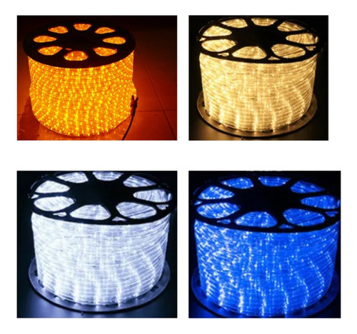 Luces Led Manguera Cálido Navideña Rollo De 100 Metros