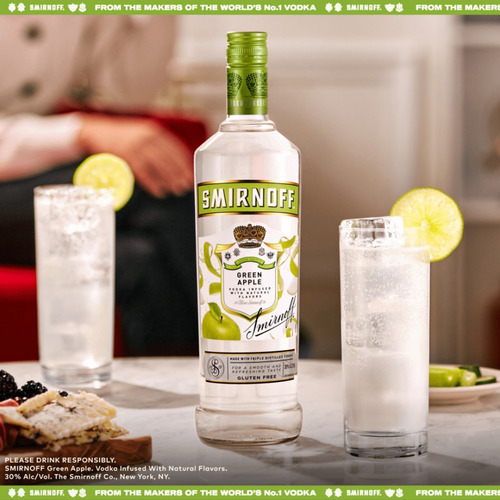 Vodka Smirnoff Green Apple Saborizado Manzana Verde Pack X6