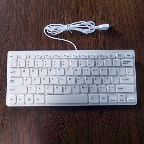 Teclado Com Fio 78 Chaves Presentes Ideais, Branco