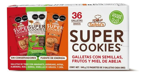 Taifelds Super Cookies 3 Sabores 540g