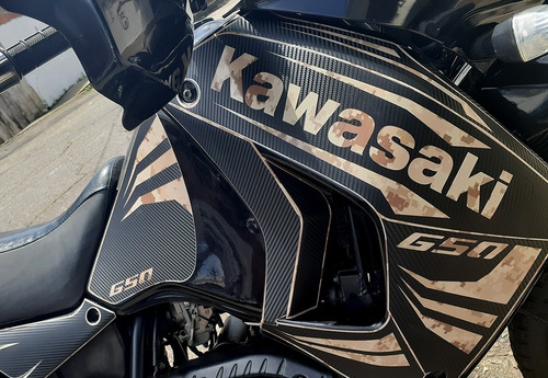 Imagen 7 de 8 de Calcomanias Klr 650 Carbono Y Textura Full Color Designpro