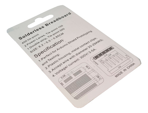 Protoboard Transparente 400 Puntos Electronica
