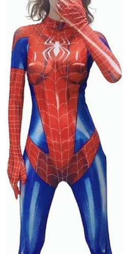 Mono Mujer De Halloween Disfraz De Spiderman.