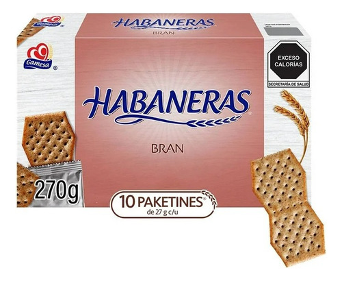 Galletas Gamesa Habaneras Bran Trigo Entero 270 G