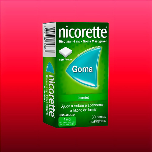 Kit de 2 tabletas Nicorette Icemint de 4 mg, 30 chicles masticables, sabor a menta