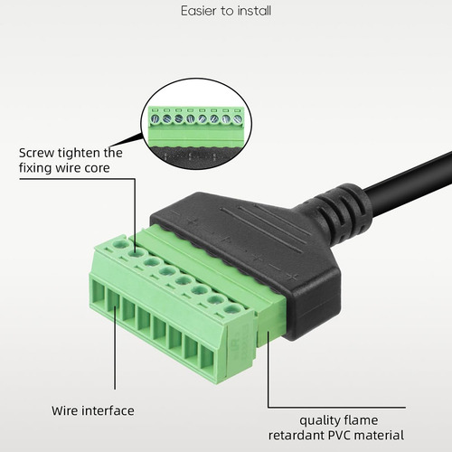 Cable De Extensión Sin Soldadura Db9, Db9 Rs232 D-sub Macho
