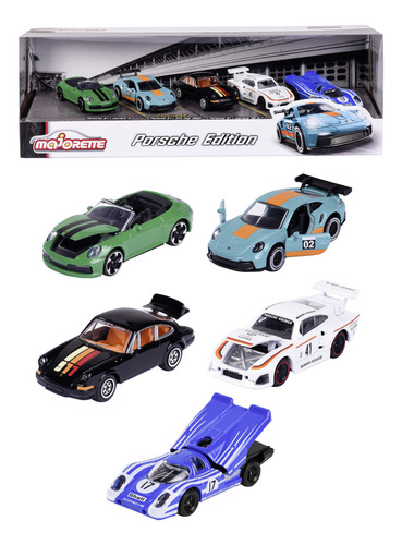 Majorette - Porsche Motorsport - Pack X 5 Autos De 7,5 Cm Color