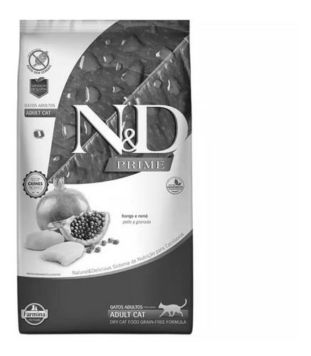 N&d Prime Ração P/ Gato Adulto Frago & Romã 1,5kg