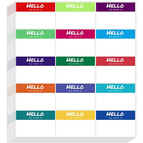 450 Etiquetas Hello My Name Is (3 X 2 ), Etiquetas D...