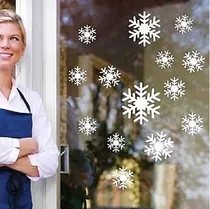 Comprar Copos De Nieve Reutilizables Ventanas Aparadores 136 Pza