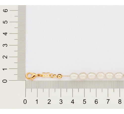 Pulseira Com Pérolas Sintéticas Pérola; 552089 Rommanel Cor Pérola