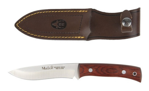 Cuchillo De Caza Muela® Comf-11r Cachas De Madera Rosewood Color Marrón