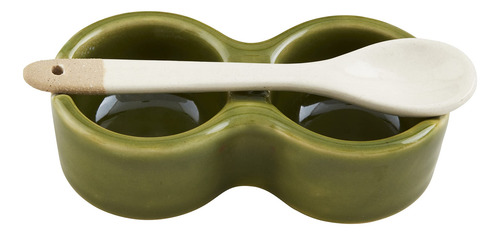 Mud Pie Juego Bodega Plato 2 X 4 Cuchara 4 1 Verde
