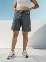 Comprar Short Jean Tono Gris Marca Jiva Jeans