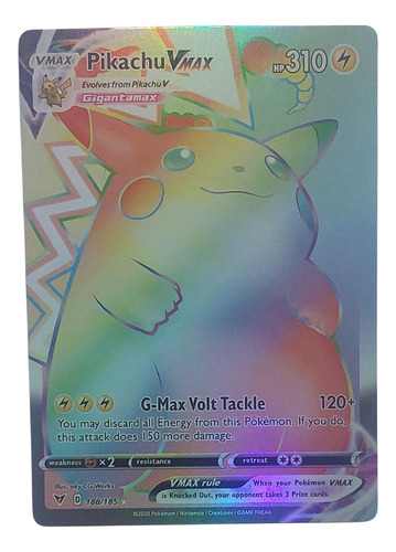 Pikachu Vmax Rainbow 188/185 Vivid Voltage - Proxy Premium Pikachu Vmax Inglés