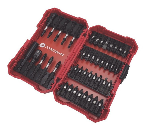 Juego De 42 Puntas Para Taladro + Estuche, Entrada Hex. 1/4