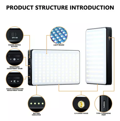 Luz LED para selfie, luz de teléfono con clip, luz de selfie recargable de  3000 mAh, luz de foto con 3 modos de luz, luz LED portátil para teléfono