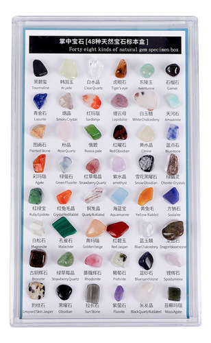 Caja De Colección De Piedras Preciosas (48 Piezas De