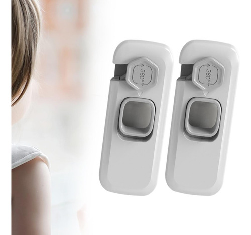 5 Set De 2 Candados Para Protección De Armarios Gris