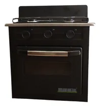 Comprar Anafe Cocina Motorhome 2 Hornallas Con Horno G\u002Fe Bram Metal Negro