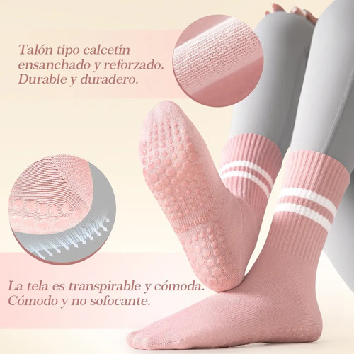 15 Par Calcetines Para Yoga Calcetas Pilates Para Mujer