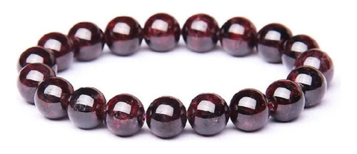 Pulseira Pedra Natural Granada 8mm - Pedras Da Vitalidade
