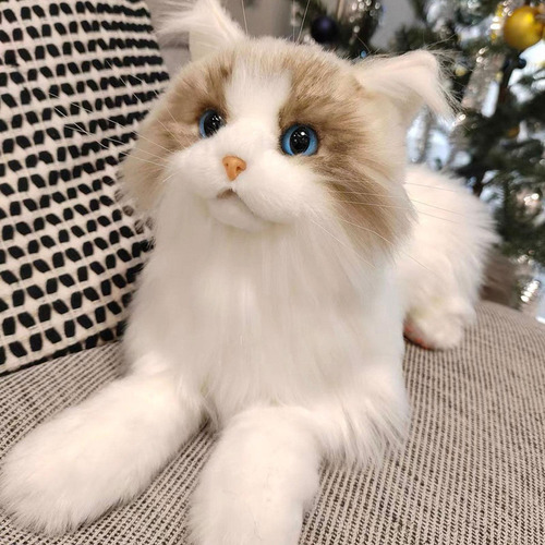 Auap Realista Ragdoll Gato Animal Relleno Gato De Peluche