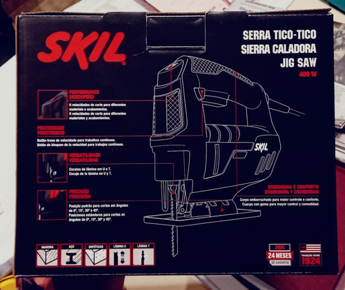 Imagen 2 de 3 de Sierra Caladora Skil 220v 400w