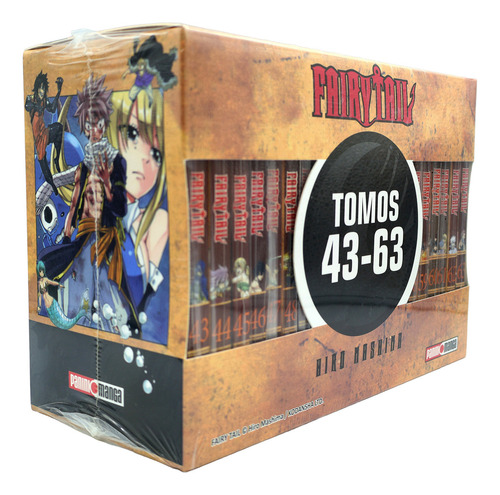 Fairy Tail Boxset 3 De Hiro Mashima Fairy Tail Vol. 43-63.Editorial Panini Manga Tapa Blanda Edición 1 En Español 2024