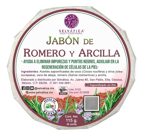 Jabón De Romero Y Arcilla - 115 G.