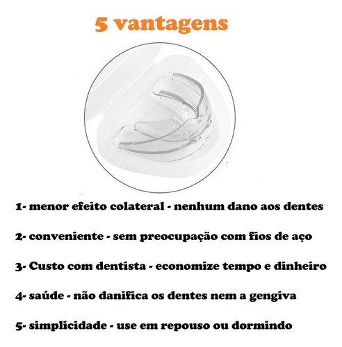 Kit 3x Placa Anti Ronco Bruxismo Alinhamento Dentes Adulto