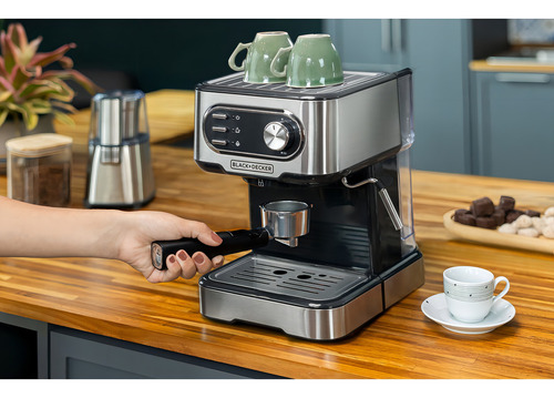 Cafeteira Elétrica Black Decker Modelo CE1100G Até 2 Xícaras Simultâneas e Cápsulas Nespresso e Dolce Gusto