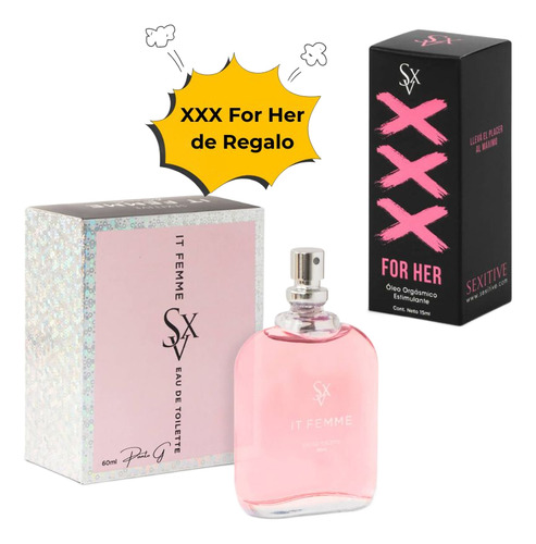 Perfume Sexitive It Femme 60ml + Xxx For Her 15ml De Regalo
