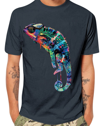 Camiseta Para Hombre Con Cuello Redondo Y Manga Corta Con Es