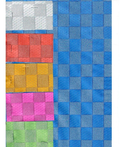Papel Diamantado Para Envoltura De Caja Con 20 Hojas Color Fucsia C-004 Cuadros