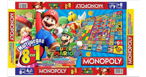Monopolio Multijuego 8 En 1