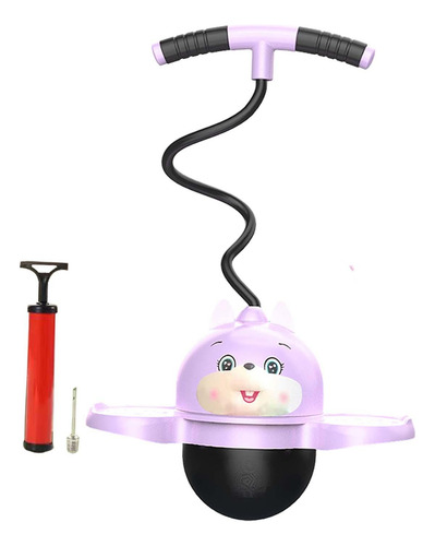 Pogo Bola Com Alça Pogo Saltando Bola Crianças Placa Rosa