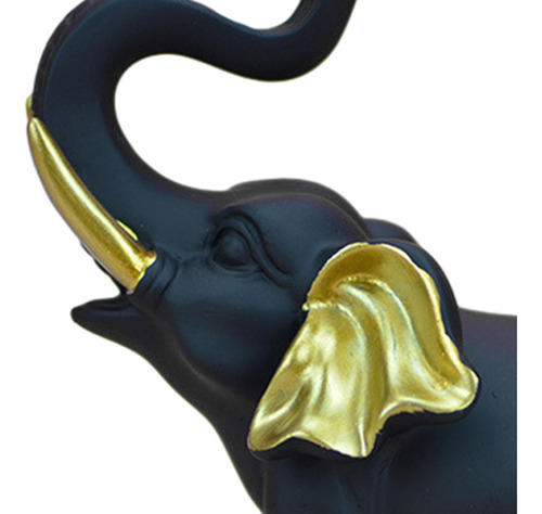 Estatua De Negro Con Trompa Arriba, Decoración De Mesa,