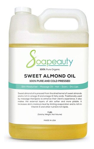 Soapeauty Aceite Orgnico De Almendras Dulces Prensado En Fro